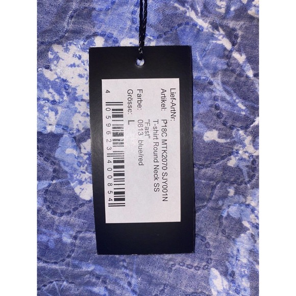 Philipp Plein Mens Sport‎ Tiger Logo Blue Red Fast Logo Tee T-Shirt Size L NWT - Picture 4 of 6